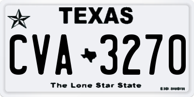 TX license plate CVA3270