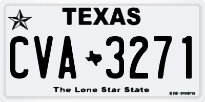 TX license plate CVA3271