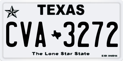TX license plate CVA3272