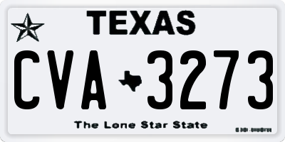 TX license plate CVA3273