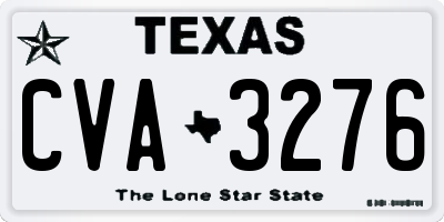 TX license plate CVA3276