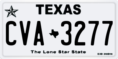 TX license plate CVA3277