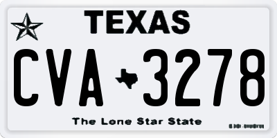 TX license plate CVA3278