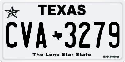 TX license plate CVA3279