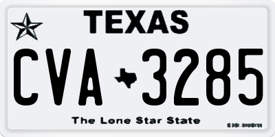 TX license plate CVA3285