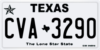 TX license plate CVA3290