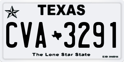 TX license plate CVA3291