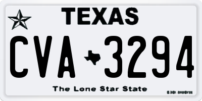 TX license plate CVA3294