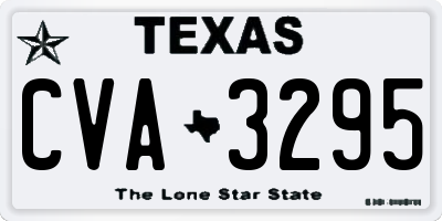 TX license plate CVA3295