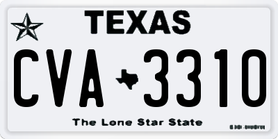 TX license plate CVA3310