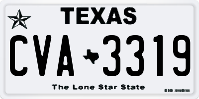 TX license plate CVA3319