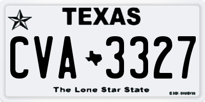 TX license plate CVA3327