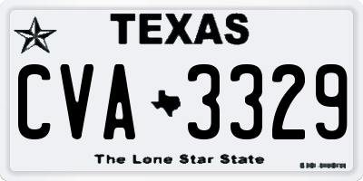 TX license plate CVA3329