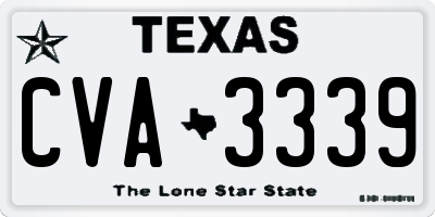 TX license plate CVA3339