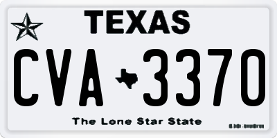 TX license plate CVA3370