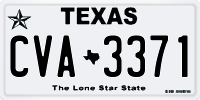 TX license plate CVA3371