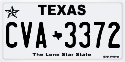 TX license plate CVA3372