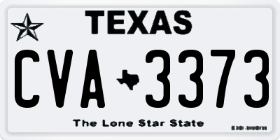 TX license plate CVA3373