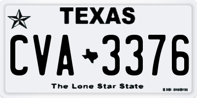 TX license plate CVA3376