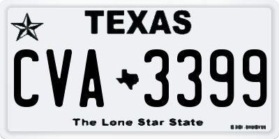 TX license plate CVA3399