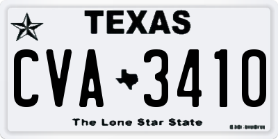 TX license plate CVA3410