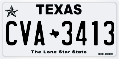 TX license plate CVA3413