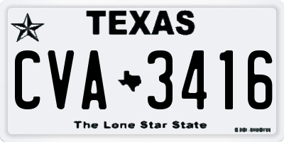 TX license plate CVA3416