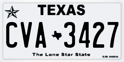 TX license plate CVA3427