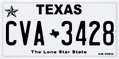TX license plate CVA3428