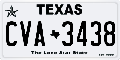 TX license plate CVA3438
