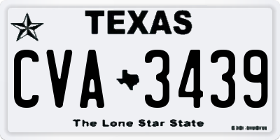 TX license plate CVA3439