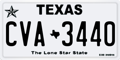TX license plate CVA3440