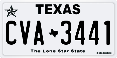 TX license plate CVA3441