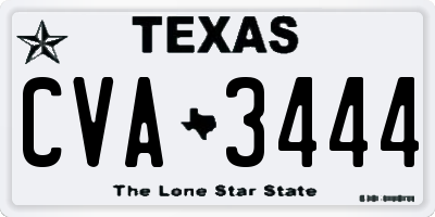 TX license plate CVA3444