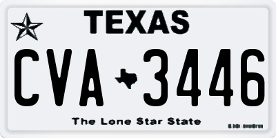 TX license plate CVA3446