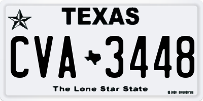 TX license plate CVA3448