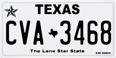 TX license plate CVA3468
