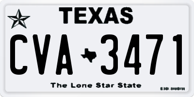 TX license plate CVA3471