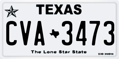 TX license plate CVA3473