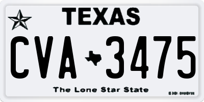 TX license plate CVA3475