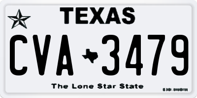 TX license plate CVA3479