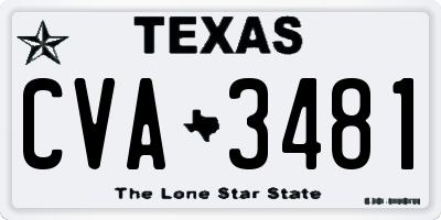 TX license plate CVA3481