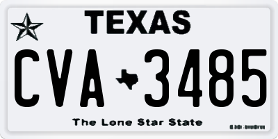 TX license plate CVA3485