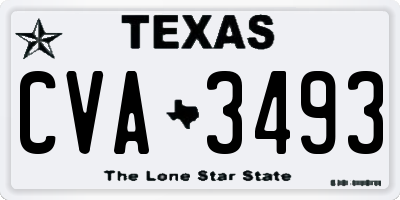 TX license plate CVA3493