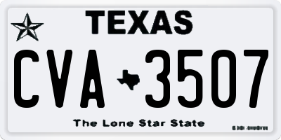 TX license plate CVA3507