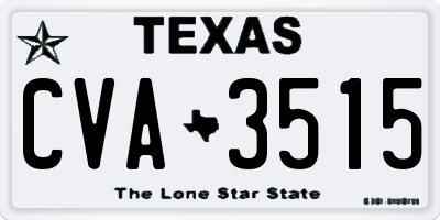 TX license plate CVA3515