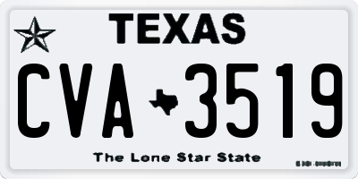 TX license plate CVA3519