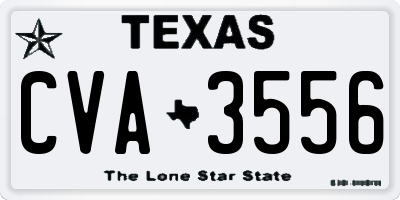 TX license plate CVA3556