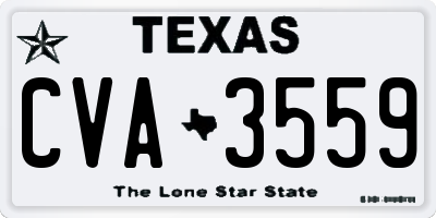 TX license plate CVA3559