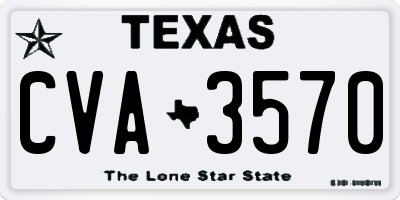 TX license plate CVA3570